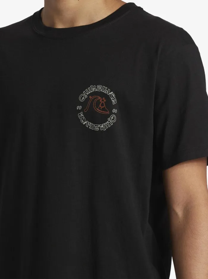 Quiksilver Bubble Outline TShirt Black Mens Tees Quiksilver Bubble Outline TShirt Black Mens Tees
