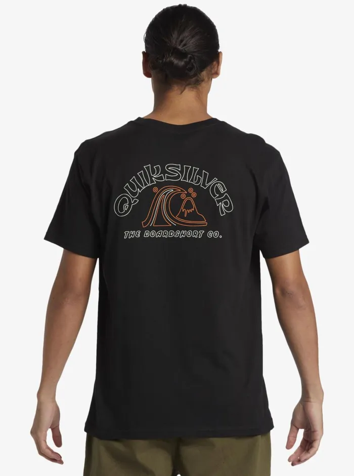 Quiksilver Bubble Outline TShirt Black Mens Tees Quiksilver Bubble Outline TShirt Black Mens Tees