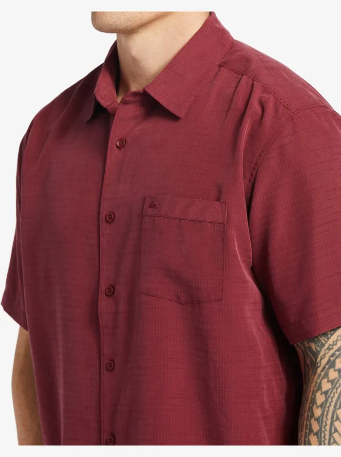 Quiksilver Centinela Premium AntiWrinkle Shirt Ruby Wine Centinela 4 MensWaterman Shirts and Polos