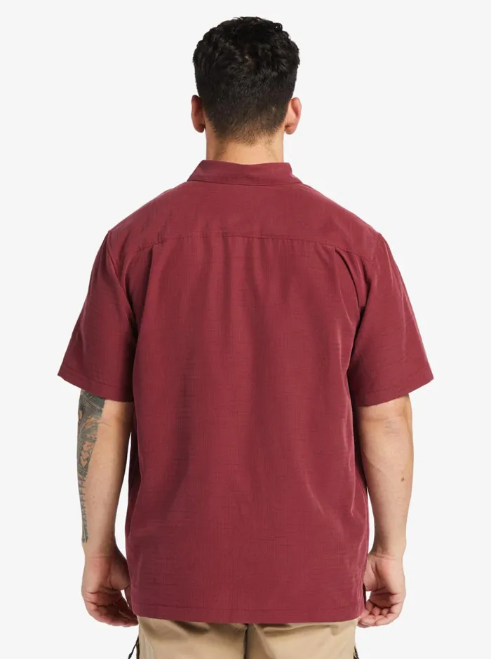 Quiksilver Centinela Premium AntiWrinkle Shirt Ruby Wine Centinela 4 MensWaterman Shirts and Polos