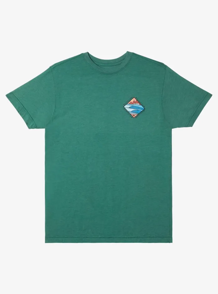 Quiksilver Cross Chop QTShirt Smoke Pine Heather MensWaterman Tees