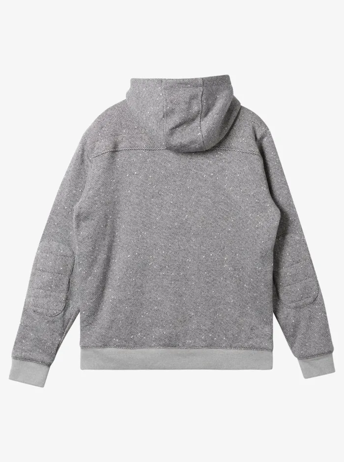 Quiksilver Cypress Keller Sherpa ZipUp Hoodie Light Grey Heather Mens Sweatshirts and Hoodies
