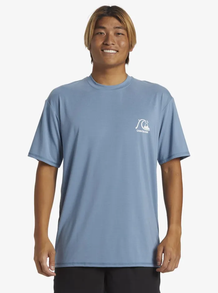 Quiksilver DNA Surf Tee Blue Shadow Mens Rashguards Quiksilver DNA Surf Tee Blue Shadow Mens Rashguards
