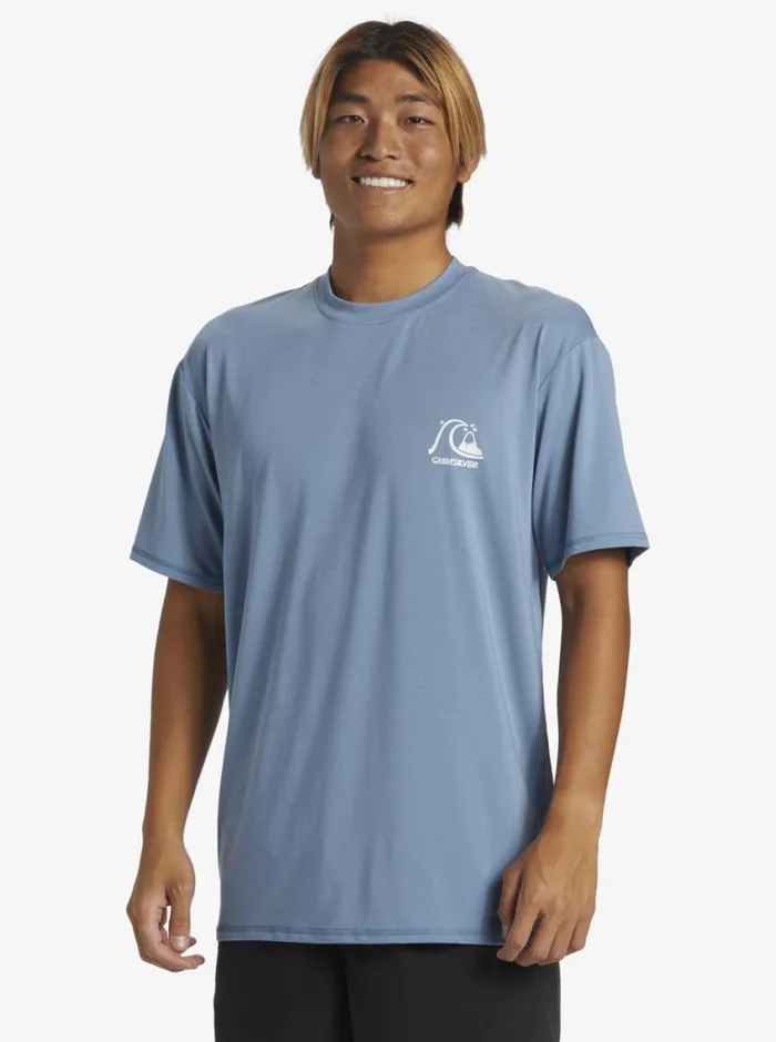Quiksilver DNA Surf Tee Blue Shadow Mens Rashguards Quiksilver DNA Surf Tee Blue Shadow Mens Rashguards