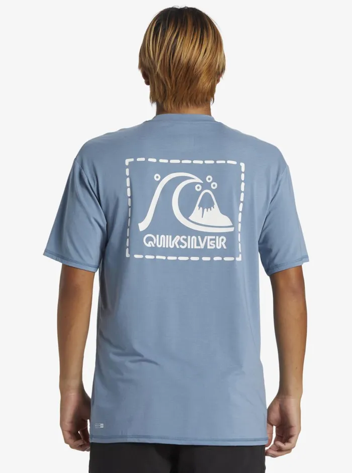 Quiksilver DNA Surf Tee Blue Shadow Mens Rashguards Quiksilver DNA Surf Tee Blue Shadow Mens Rashguards