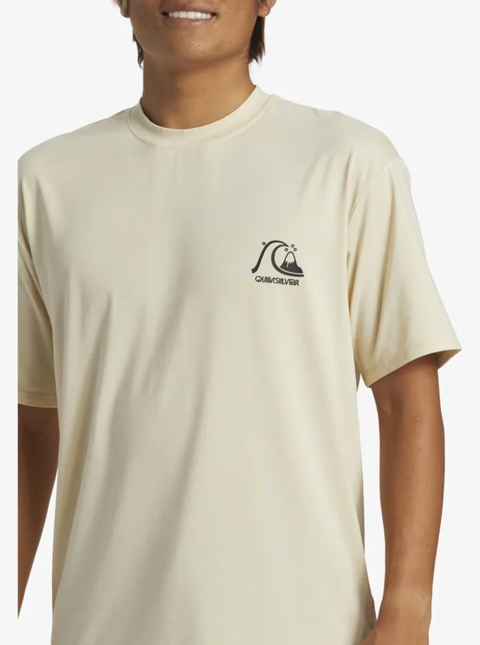 Quiksilver DNA Surf Tee Oyster White Mens Rashguards Quiksilver DNA Surf Tee Oyster White Mens Rashguards