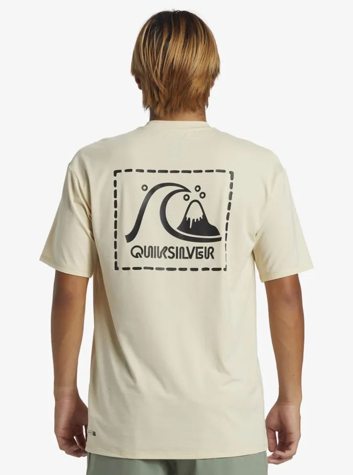 Quiksilver DNA Surf Tee Oyster White Mens Rashguards Quiksilver DNA Surf Tee Oyster White Mens Rashguards