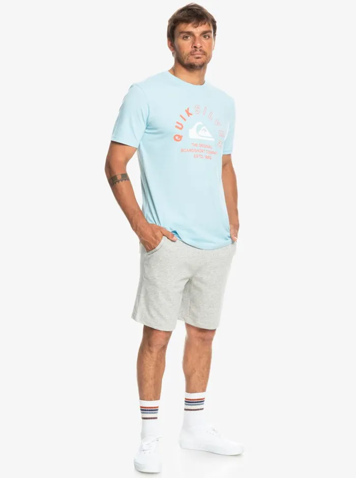 Quiksilver Essentials Sweat Shorts Light Grey Heather Mens Pants Quiksilver Essentials Sweat Shorts Light Grey Heather Mens Pants