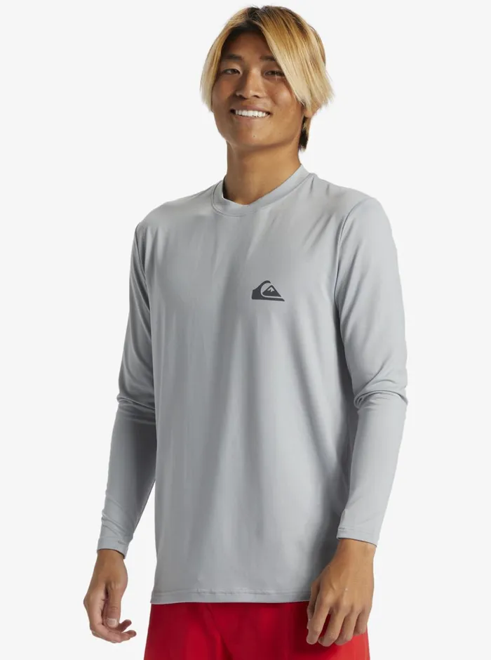 Quiksilver Everyday Long Sleeve Surf Tee Quarry Mens Rashguards