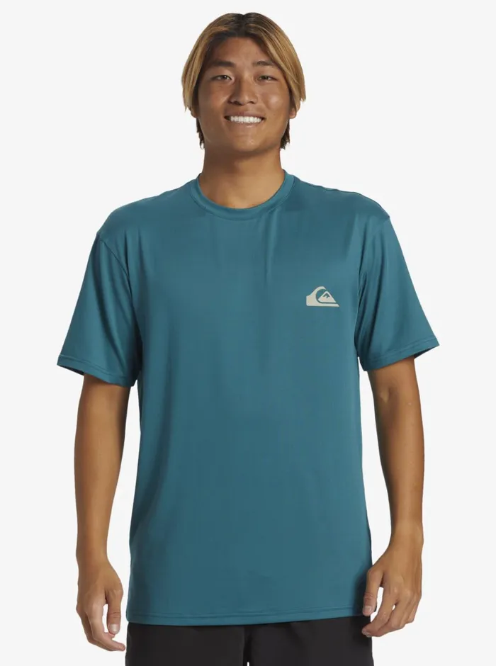 Quiksilver Everyday Surf Tee Colonial Blue Mens Rashguards Quiksilver Everyday Surf Tee Colonial Blue Mens Rashguards