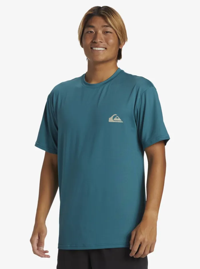 Quiksilver Everyday Surf Tee Colonial Blue Mens Rashguards Quiksilver Everyday Surf Tee Colonial Blue Mens Rashguards