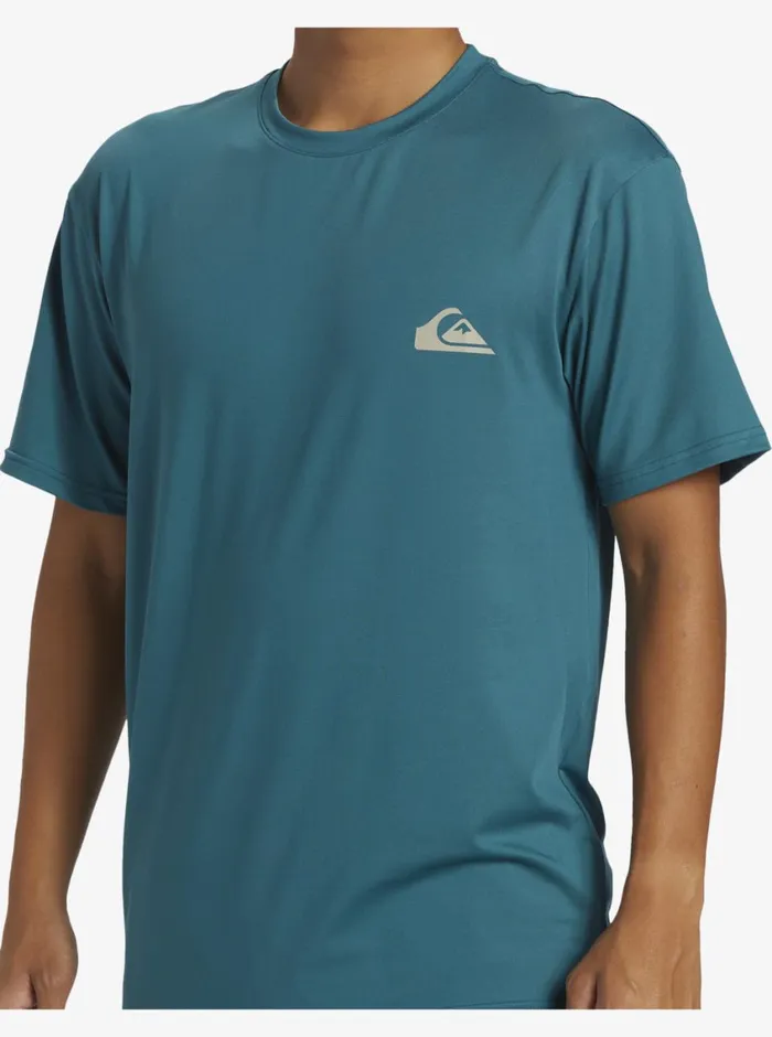 Quiksilver Everyday Surf Tee Colonial Blue Mens Rashguards Quiksilver Everyday Surf Tee Colonial Blue Mens Rashguards