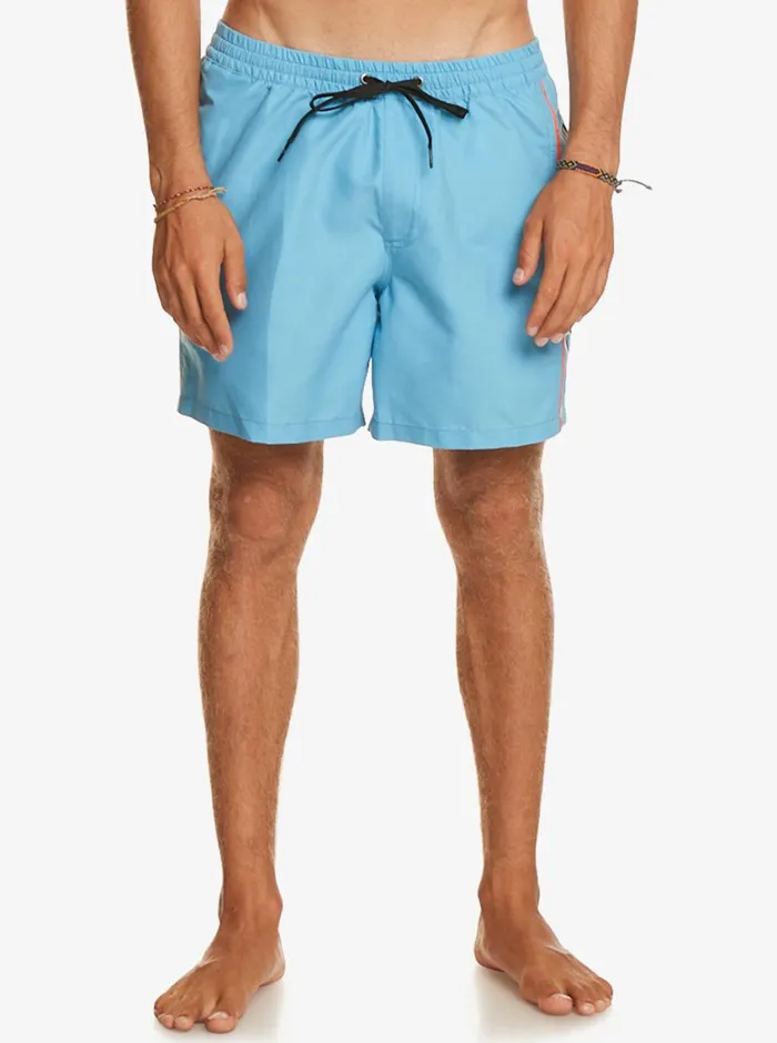 Quiksilver Everyday Vert 16034 Volleys Azure Blue Mens Elastic Waist Quiksilver Everyday Vert 16034 Volleys Azure Blue Mens Elastic Waist