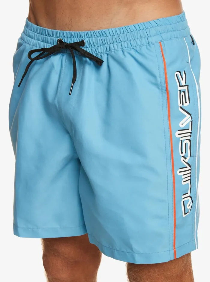 Quiksilver Everyday Vert 16034 Volleys Azure Blue Mens Elastic Waist Quiksilver Everyday Vert 16034 Volleys Azure Blue Mens Elastic Waist