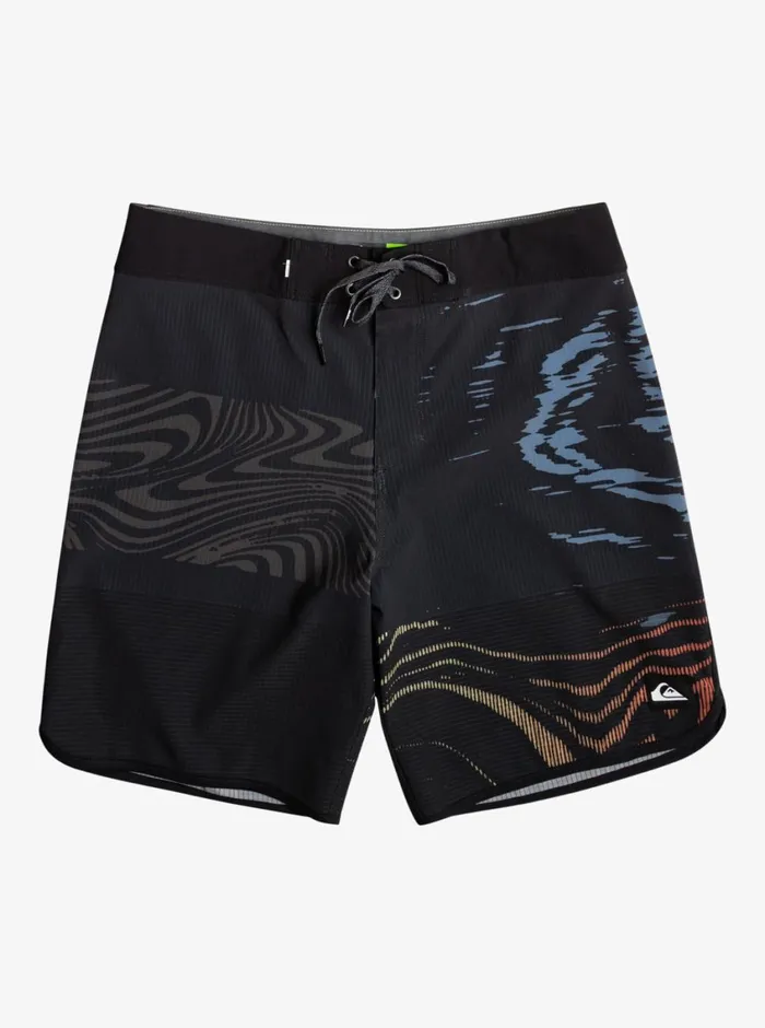 Quiksilver Highline Scallop 19034 Boardshorts Black Mens Shorts and Amphibians Quiksilver Highline Scallop 19034 Boardshorts Black Mens Shorts and Amphibians