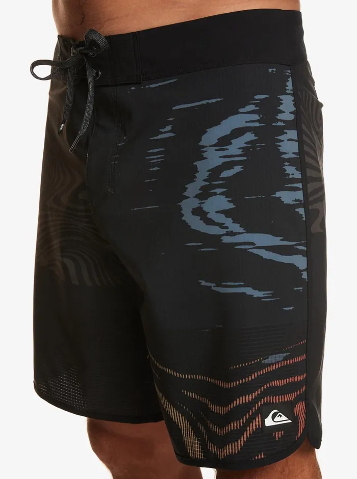 Quiksilver Highline Scallop 19034 Boardshorts Black Mens Shorts and Amphibians