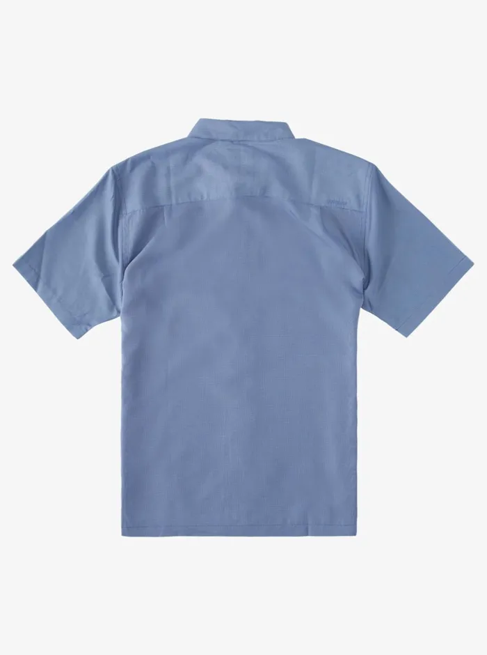 Quiksilver Kings Cliff Short Sleeve Shirt Ensign Blue Kings Cliff MensWaterman Shirts and Polos Quiksilver Kings Cliff Short Sleeve Shirt Ensign Blue Kings Cliff MensWaterman Shirts and Polos