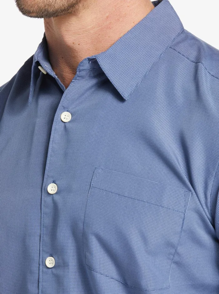 Quiksilver Kings Cliff Short Sleeve Shirt Ensign Blue Kings Cliff MensWaterman Shirts and Polos Quiksilver Kings Cliff Short Sleeve Shirt Ensign Blue Kings Cliff MensWaterman Shirts and Polos