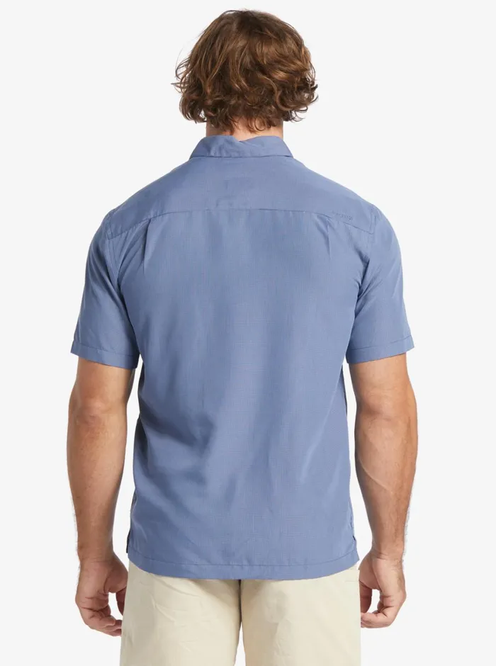 Quiksilver Kings Cliff Short Sleeve Shirt Ensign Blue Kings Cliff MensWaterman Shirts and Polos Quiksilver Kings Cliff Short Sleeve Shirt Ensign Blue Kings Cliff MensWaterman Shirts and Polos