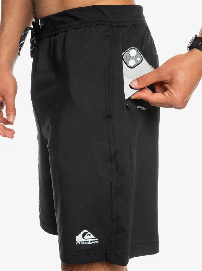 Quiksilver Knit 18034 Technical Training Shorts True Black Mens Shorts and Amphibians Quiksilver Knit 18034 Technical Training Shorts True Black Mens Shorts and Amphibians