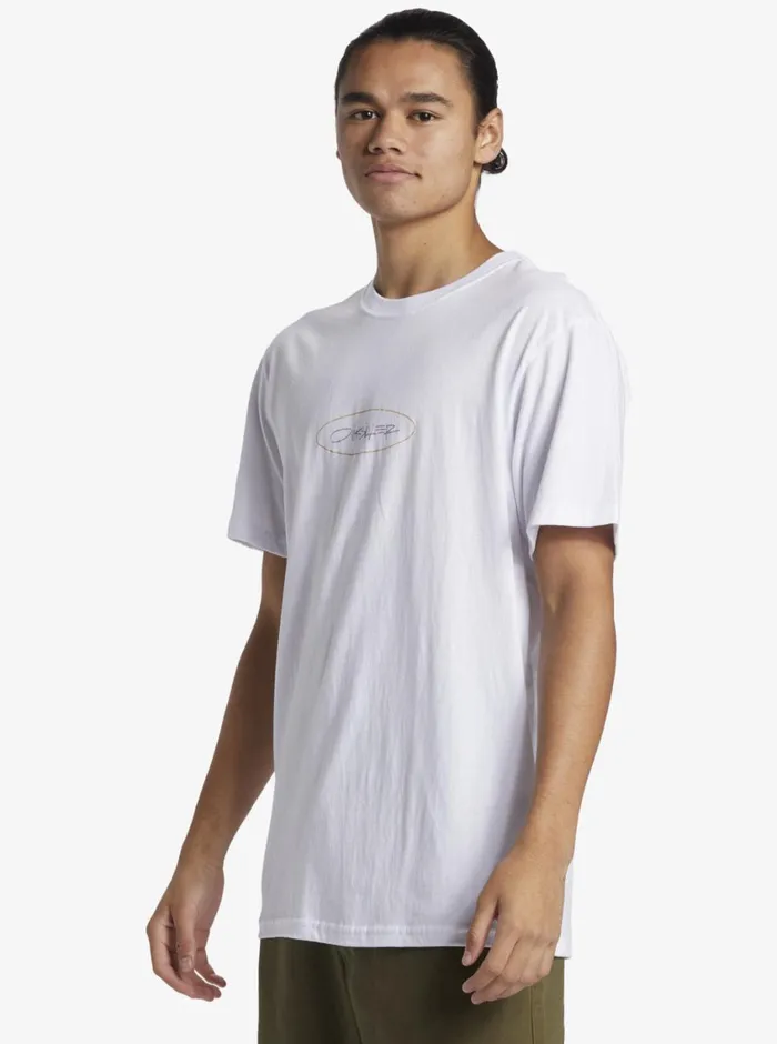 Quiksilver Level Up TShirt White Mens Tees Quiksilver Level Up TShirt White Mens Tees