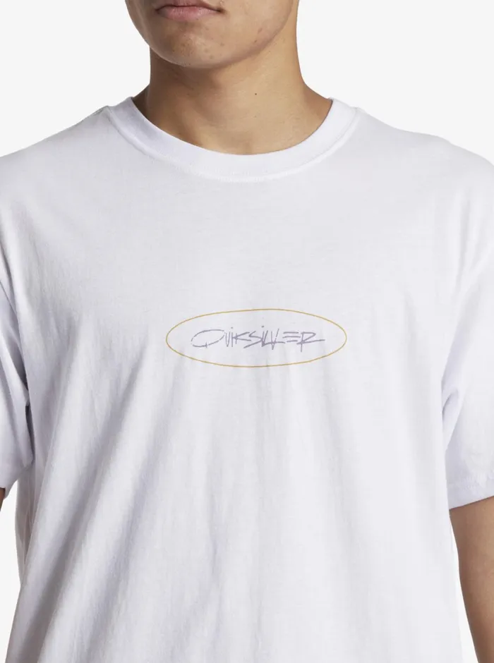 Quiksilver Level Up TShirt White Mens Tees Quiksilver Level Up TShirt White Mens Tees