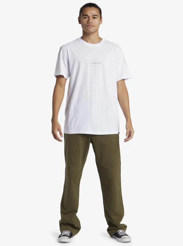 Quiksilver Level Up TShirt White Mens Tees Quiksilver Level Up TShirt White Mens Tees