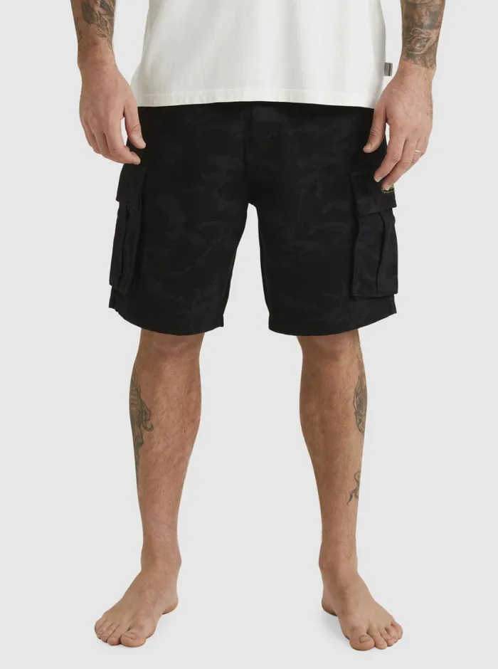 Quiksilver Mikey Cargo Shorts Tarmac Mongrel Camo Mens Shorts and Amphibians Quiksilver Mikey Cargo Shorts Tarmac Mongrel Camo Mens Shorts and Amphibians