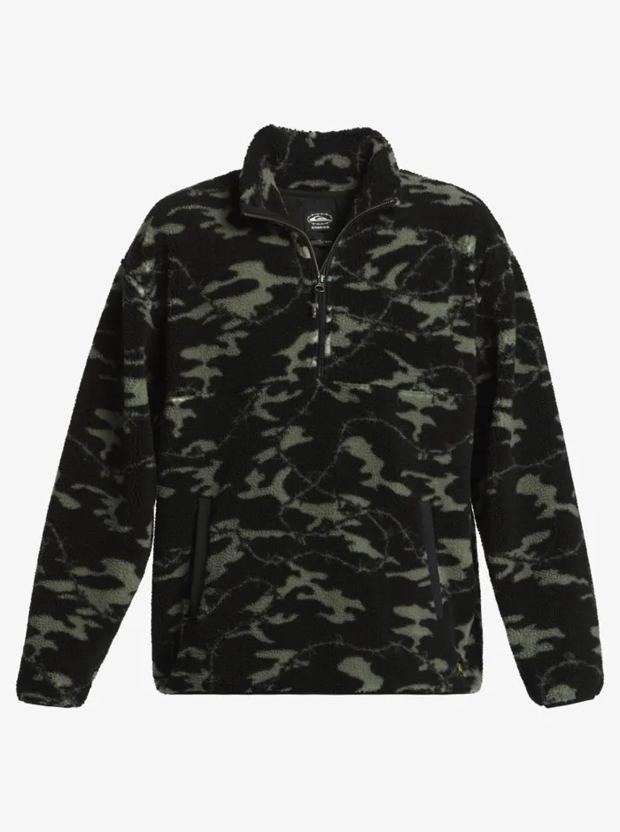 Quiksilver Mikey Zip Sherpa HalfZip Fleece Black Mongrel Mens Sweatshirts and Hoodies Quiksilver Mikey Zip Sherpa HalfZip Fleece Black Mongrel Mens Sweatshirts and Hoodies
