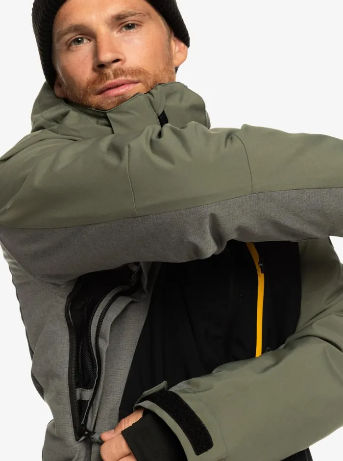 Quiksilver Mission Plus Technical Snow Jacket True Black Mens Snow Jackets