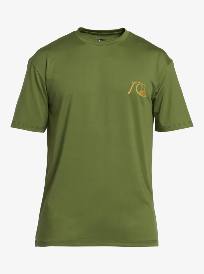 Quiksilver Mix Session UPF 50 Short Sleeve Surf Tee Dill Mens Rashguards
