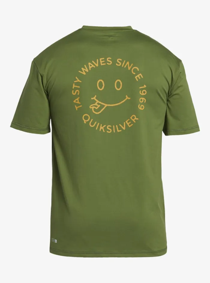 Quiksilver Mix Session UPF 50 Short Sleeve Surf Tee Dill Mens Rashguards Quiksilver Mix Session UPF 50 Short Sleeve Surf Tee Dill Mens Rashguards