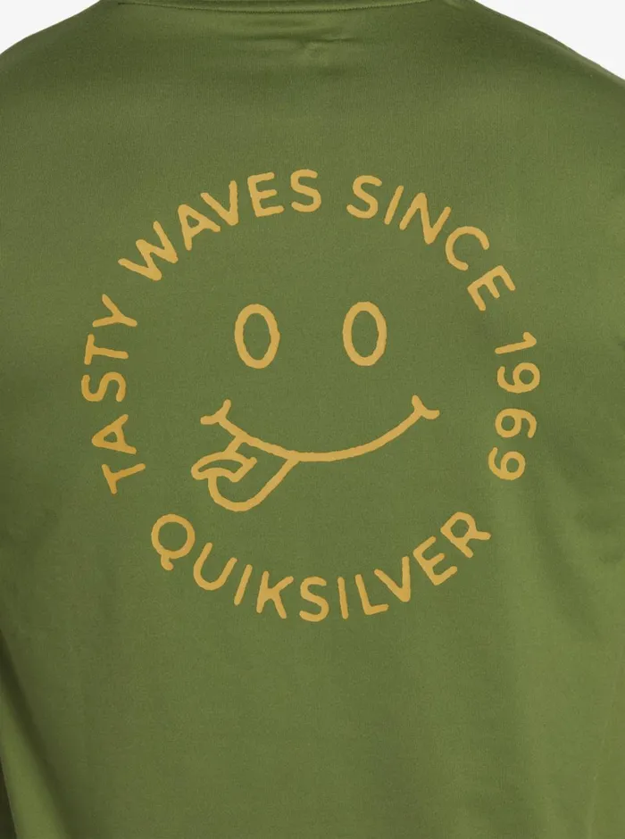 Quiksilver Mix Session UPF 50 Short Sleeve Surf Tee Dill Mens Rashguards Quiksilver Mix Session UPF 50 Short Sleeve Surf Tee Dill Mens Rashguards