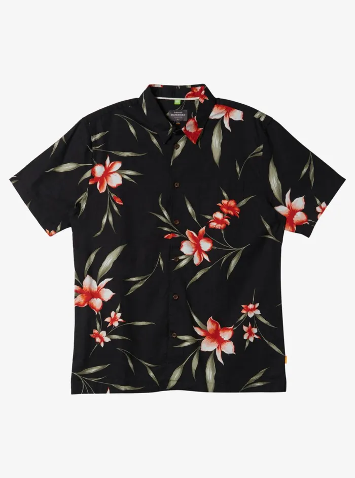 Quiksilver Night Bloomer Woven Shirt Black Night Bloomer MensWaterman Shirts and Polos Quiksilver Night Bloomer Woven Shirt Black Night Bloomer MensWaterman Shirts and Polos