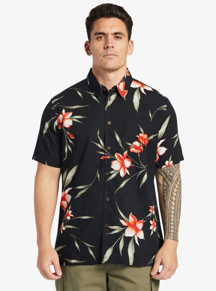 Quiksilver Night Bloomer Woven Shirt Black Night Bloomer MensWaterman Shirts and Polos Quiksilver Night Bloomer Woven Shirt Black Night Bloomer MensWaterman Shirts and Polos