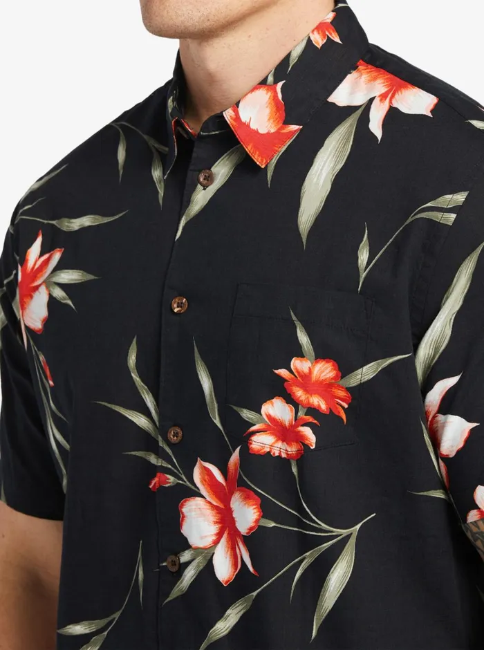 Quiksilver Night Bloomer Woven Shirt Black Night Bloomer MensWaterman Shirts and Polos Quiksilver Night Bloomer Woven Shirt Black Night Bloomer MensWaterman Shirts and Polos