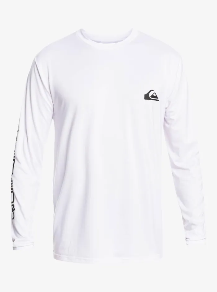 Quiksilver Omni Session Long Sleeve Upf 50 Surf TShirt White Mens Rashguards