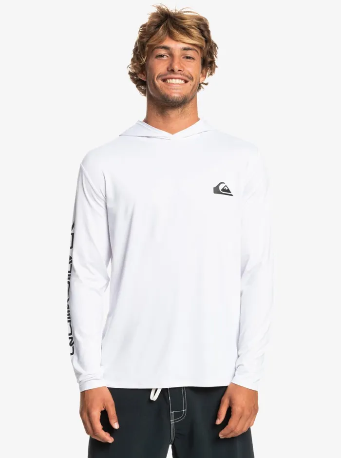 Quiksilver Omni Session UPF 50 Long Sleeve Surf Tee White Mens Rashguards