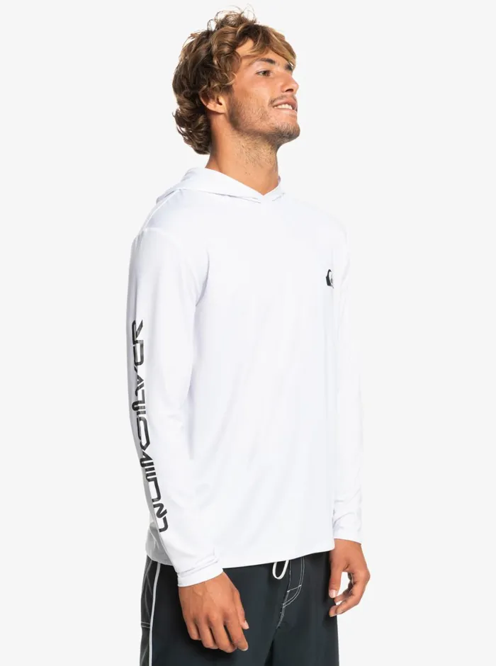 Quiksilver Omni Session UPF 50 Long Sleeve Surf Tee White Mens Rashguards