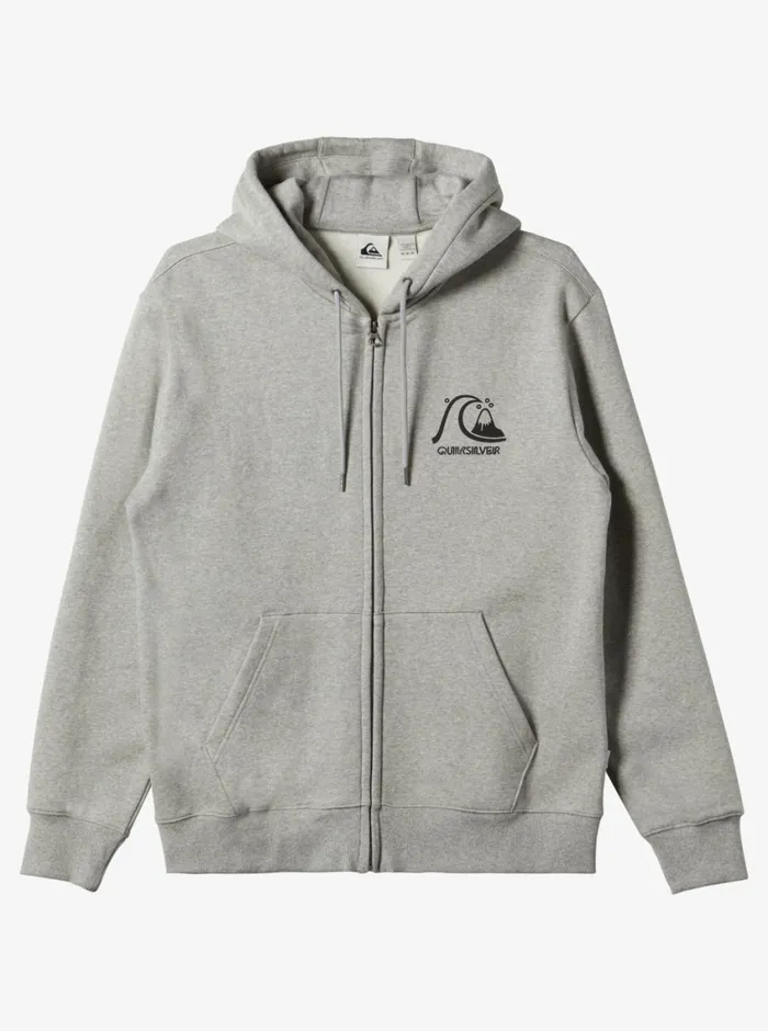 Quiksilver Original ZipUp Sweatshirt Athletic Heather Mens Sweatshirts and Hoodies