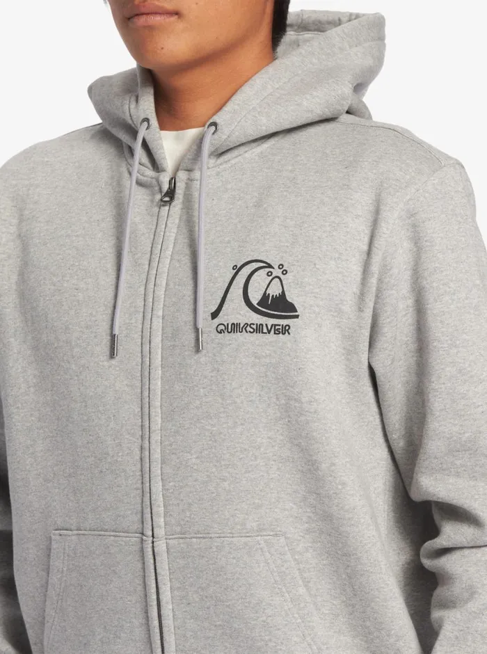 Quiksilver Original ZipUp Sweatshirt Athletic Heather Mens Sweatshirts and Hoodies