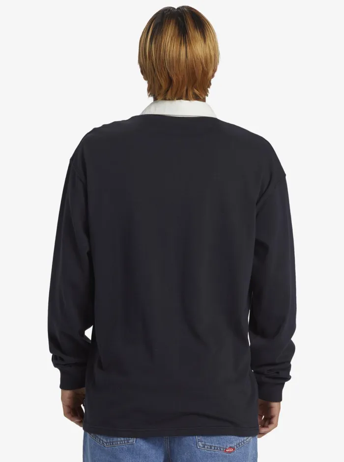 Quiksilver Saturn Long Sleeve Polo Shirt Dark Navy Mens Shirts and Polos Quiksilver Saturn Long Sleeve Polo Shirt Dark Navy Mens Shirts and Polos