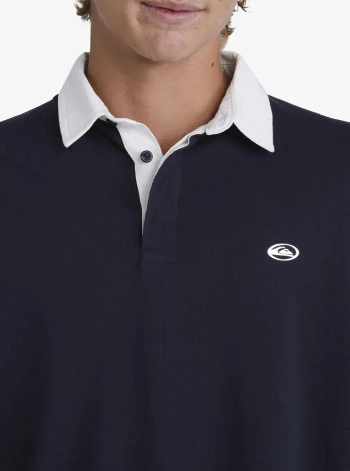 Quiksilver Saturn Long Sleeve Polo Shirt Dark Navy Mens Shirts and Polos Quiksilver Saturn Long Sleeve Polo Shirt Dark Navy Mens Shirts and Polos