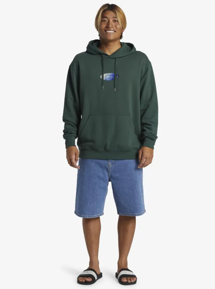 Quiksilver Saturn NAR Hoodie Pullover Sweatshirt Forest Mens Sweatshirts and Hoodies