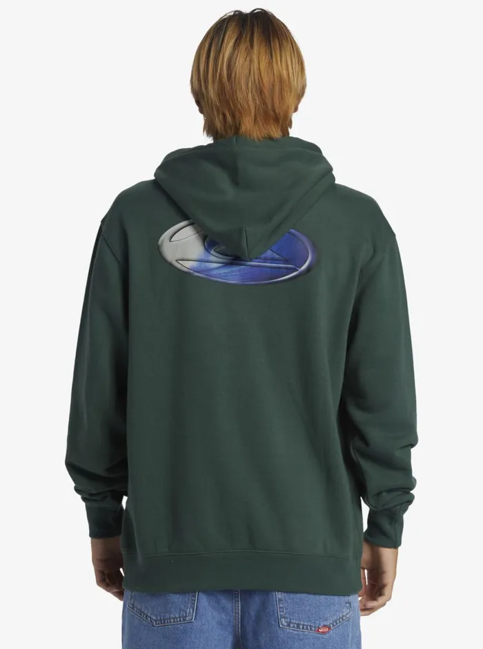Quiksilver Saturn NAR Hoodie Pullover Sweatshirt Forest Mens Sweatshirts and Hoodies