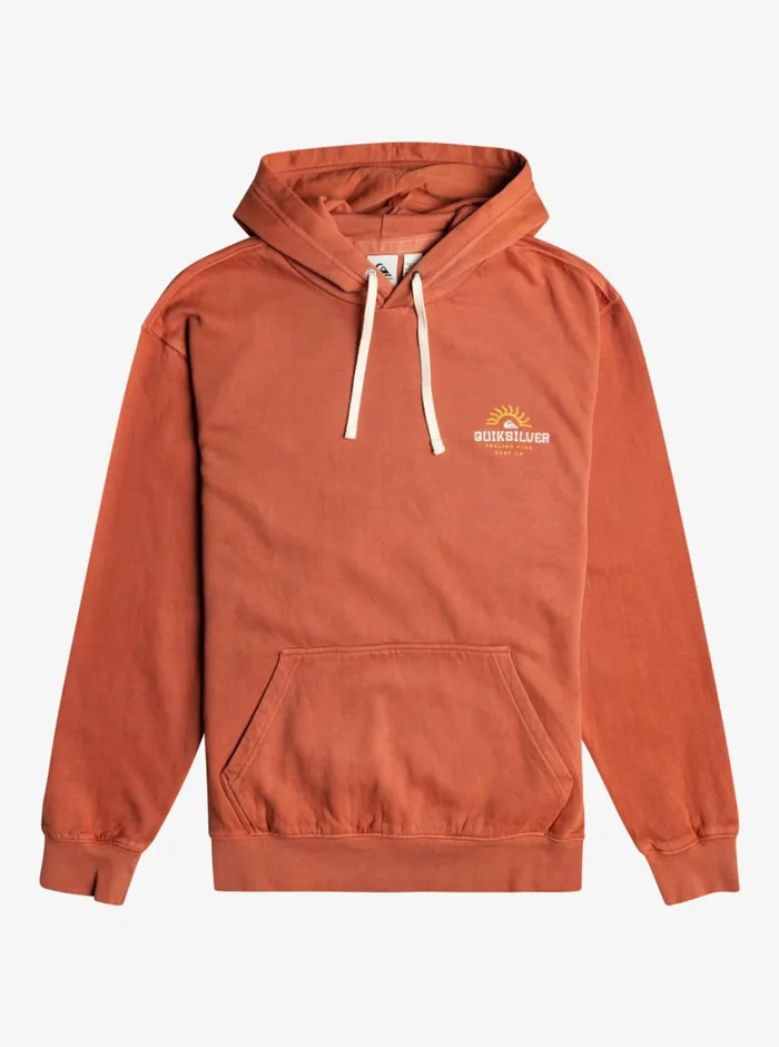 Quiksilver Slab Hoodie Baked Clay Mens Sweatshirts and Hoodies