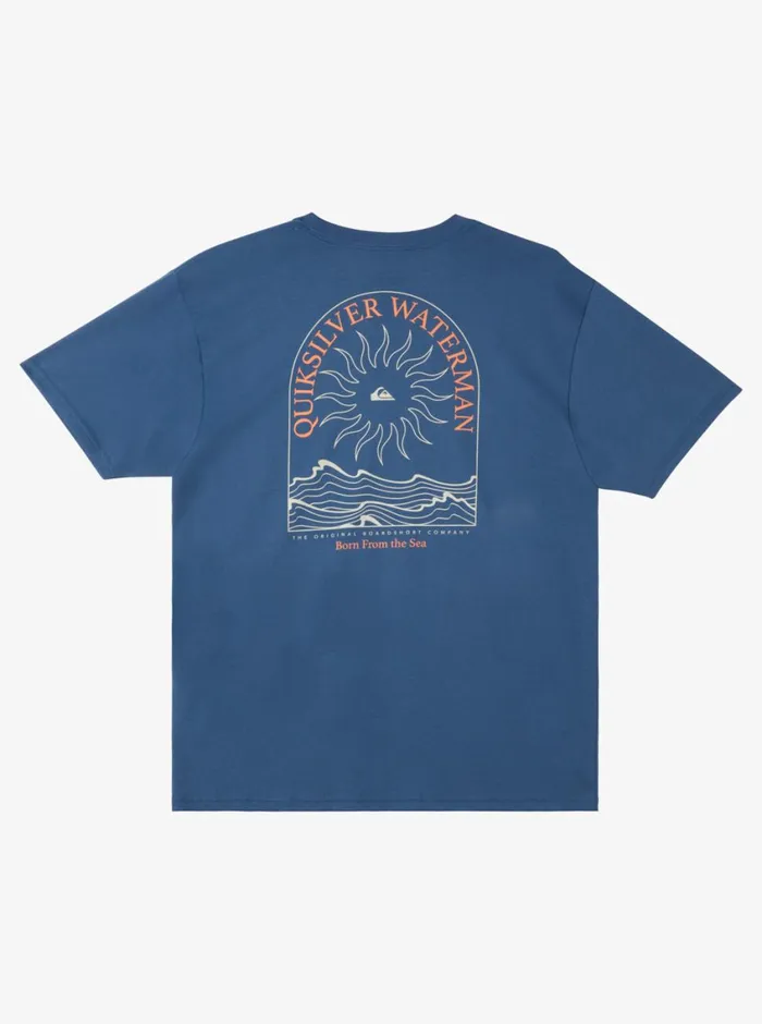 Quiksilver Summer Solstice QTShirt Ensign Blue MensWaterman Tees Quiksilver Summer Solstice QTShirt Ensign Blue MensWaterman Tees