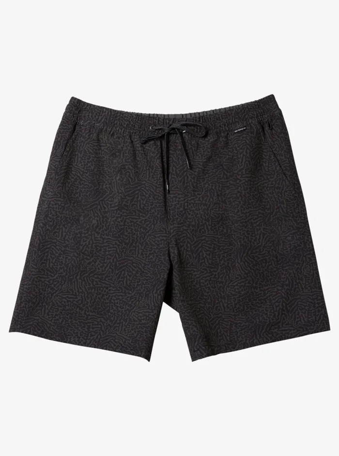 Quiksilver Taxer Print Amphibian 18034 Hybrid Shorts Black Mens Shorts and Amphibians