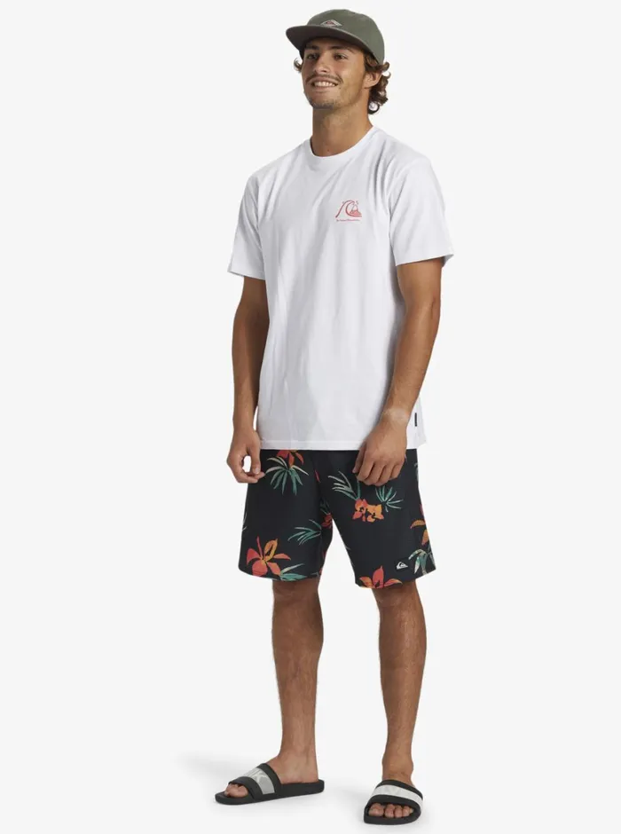 Quiksilver The Original Boardshort TShirt White Mens Tees Quiksilver The Original Boardshort TShirt White Mens Tees
