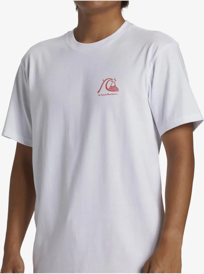 Quiksilver The Original Boardshort TShirt White Mens Tees Quiksilver The Original Boardshort TShirt White Mens Tees